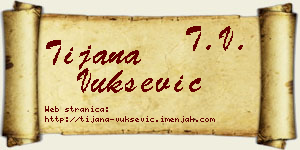 Tijana Vukšević vizit kartica